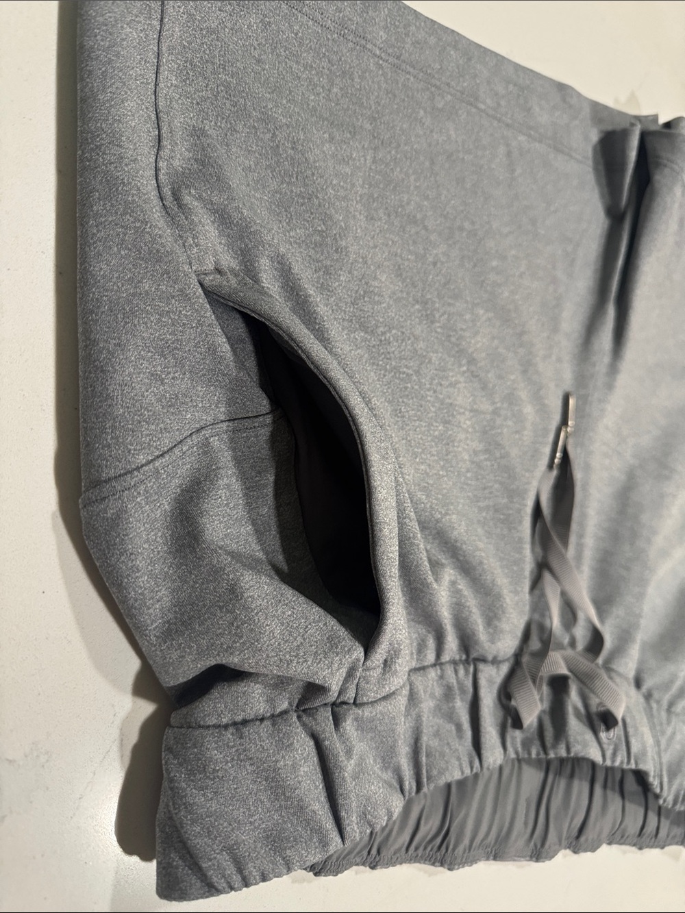 lululemon athletica High-Waist Heather Gray Drawstring Shorts - Picture 10 of 11